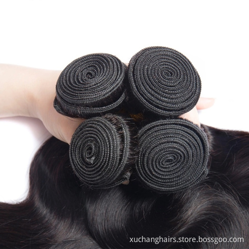 10A Brazilian Virgin Wave Hair Bundles with Frontal